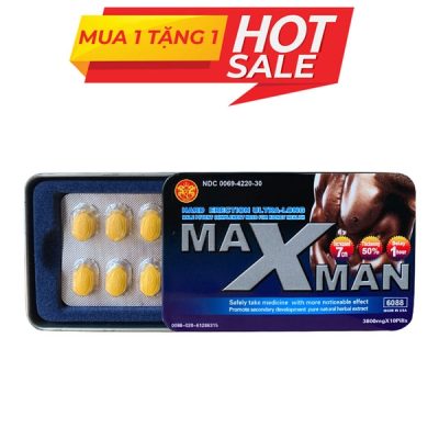 Thuốc cường dương MaxMan USA 3800mg của Mỹ, Hộp 10 viên